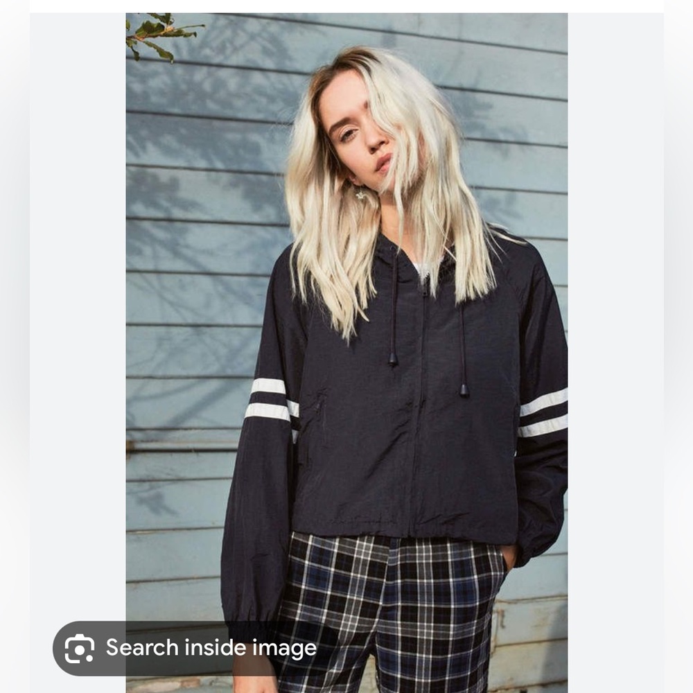 John Galt/ Brandy Melville windbreaker navy with arm stripe